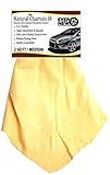 NATURAL CHAMOIS M (2 sq ft.) MEDIUM Size by Ever New Automotive Premium New Zealand Sheepskin! Fast Drying! For Auto, Boats, RV and Home! Chamois is long lasting and Super Absorbent! ()