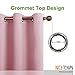 NICETOWN Blackout Curtains for Girls Room - Thermal Insulated Solid Grommet Room Darkening Curtains/Panels/Drapes for Bedroom (Lavender Pink=Baby Pink, 1 Pair, 52 by 45-Inch)