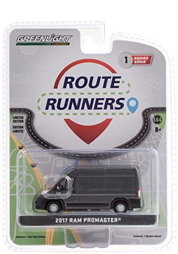 Greenlight 1:64 Route Runners Series 1-2017 Dodge Ram ProMaster 2500 Cargo High Roof - Granite Crystal Metallic Clearcoat 53010-B