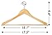 StorageWorks 20-Pack Solid Wood Coat Hangers, Wooden Clothes Hangers, Natural Finish