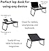 Sofia + Sam Lap Tray with Tablet & Phone Slots – Metal Folding Legs – Lap Desk with Tilting Top – Laptop Stand – Breakfast Serving Bed Tray – Blackthumb 4