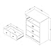 South Shore Volken 4-Drawer Chest Dresser-Gray Maple