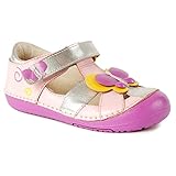 Momo Baby Girls First Walker/Toddler Butterfly Mary Jane Leather Sandals