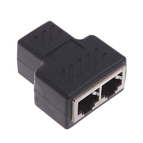 Itlovely 1 to 2 Ways LAN Ethernet Network Cable RJ45 Female Splitter Connector Adapter