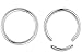 Forbidden Body Jewelry Pair of 2 Rings: 16g 7/16 Inch Surgical Steel Seamless Segment Hoop Rings