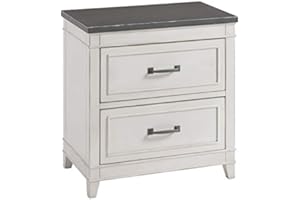 Martin Svensson Home Del Mar 2 Drawer Nightstand White with Gray Top