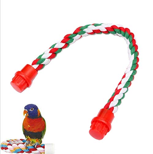 mkki Colorful Fashion Parrot Bird Toys Decorative Pet Bird Parrot Standing Rope Cockatiel Parakeet Conure Cage Swing Perch Toy - Thumbnail 6