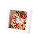 Ray & Chow White 8x8 inch 3D Photo Frame Deep Box Frame Shadow Box Frame for Flowers,Art Crafts,Wedding Gifts etc.- Glass Window- Solid Wood - Interior Depth: 5CM- Table Top Display or Wall Hanging