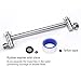 HOMEIDEAS 10 INCH Adjustable Showerhead Height Extension Shower Arm Extension, Shower Height Extender, Solid Brass Chrome Finished
