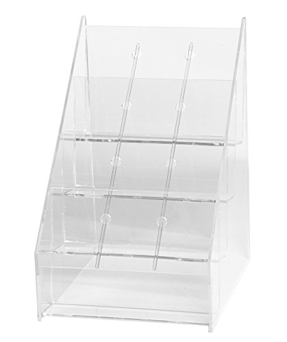 12 pocket Bookmark Displays with Dividers | Book Mark Rack | Bookmarker Display | Vertical Business Card Holder