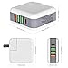 TOZO Quick Charge 3.0 25W 4-Port USB Travel Wall Charging Station Foldable Plug, Type C, Power Adapter for Wireless Charger, for iPhone X / 8, iPad , Samsung Galaxy Note8 / S8 S8+ and More [White]