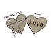 MW 100PCS Letters Wood Slices Heart Shaped DIY Wood Log Slices for DIY Crafts Wedding (Love)