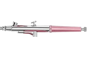 CRPEN Airbrush Kit Portable Airbrush Accessories Air Brush Kit with Air Compressor 0.3 mm Needles Air Brush Gun Set for Painting,Model,Cake Decorating，Makeup，Nail Art (Pink -0.3 Nozzle)