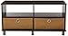 Furinno Entertainment Center w/2 Bin Drawers, Espresso/Brown