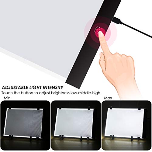 Diamond Painting A4 LED Light Pad Kits, Ultra-Thin Portable LED Light Box Board Tablet Tracer Artcraft Tracing Light with Stand and Clips Apply to Full Drill & Partial Drill 5D Diamond Painting - Thumbnail 4