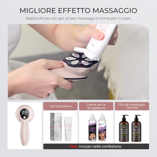 Professional Anti-Cellulite Massager, Wireless Anti-Cellulite Massager for Tummy, Waist, Arms, Legs, Buttocks