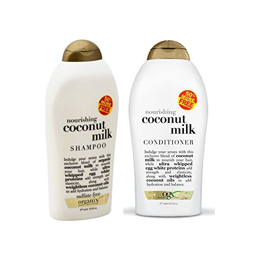Organix Ever Nourishing Coconut Milk 19.5 Fl Ounces Each (Shampoo and Conditioner Set)