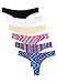 Wealurre Women's Microfiber Low Rise No Show Thong Pantie(B/W/A/Color,L)