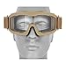 Lancer Tactical AERO Airsoft Tactical Safety Goggles -3mm Dual Pane Lens, Anti-Fog Glasses for Hunting and Cycling-One Len (Tan/Clear)