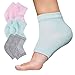 3 Pairs Soft Ventilate Gel Heel Socks - Open Toe Socks for Dry Hard Cracked Skin Moisturizing Day Night Care Skin