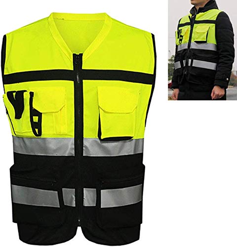 High Visibility Reflective Safety Vest With Multi-Functional Pockets, Perfect for Running, Jogging, Walking, Construction, Traffic, Cycling, Motorcylcle Riding, and More!