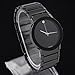 VIGOROSO Mens Fashion Casual Popular Dress Stainless Steel All Black Wrist Watch