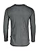 ZIMEGO Men's Vintage Color Dyed Long Sleeve V-Neck Athletic Slim Henley Shirts Steel Black