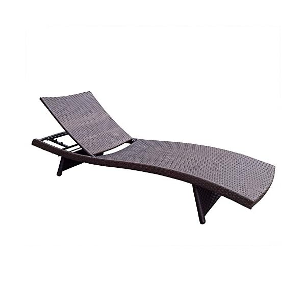 Jeco Inc Wl 1 Wicker Adjustable Chaise Lounger Espresso Wicker Guide