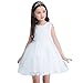 SZYL Baby Girls Lace Baptism Flower Dress Wedding Pegeant Tutu (3-6 Months, white)