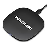 Poweradd Wireless Charger Charging Pad, 10W Fast Charger for Samsung Galaxy S6 Edge+, S7, S7 Edge, S8, S8 Plus, Note7, Note8, 5W Wireless Charger for iPhone X/8/8 Plus and All Qi Enable Devices