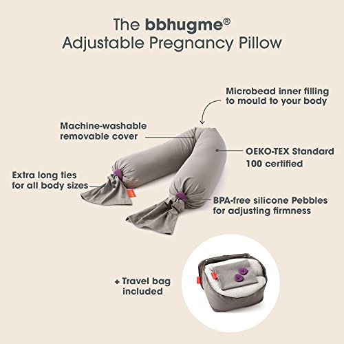 bbhugme Adjustable Pregnancy Pillow Full Body Support for Side