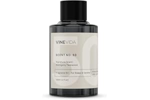 VINEVIDA [4oz] Mahogany Teakwood Fragrance Oil for Candle Making - Candle Fragrance Oil, Made in USA - Scents for Soap Making - Natural Candle Fragrance Oil - Soap Scents