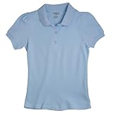 French Toast Short Sleeve Skinny Placket Fitted Polo(Size 4-6X/7) Girls
