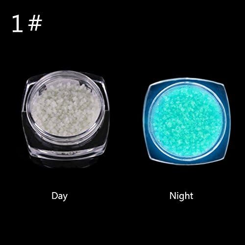 LYNN CAPANZANO 1 Pc Nail Decoration Luminous Sand Glow in the Dark Sand For Nail Art DIY Tips 1#