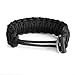 Gonex Premium Paracord Bracelet Excellent 550 Cord Parachute Cord Bracelet with Fire Starter &Eye Knife for Hiking Camping Advanture Fits 8-10 Inch Wrist (Black)