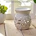 Hosley's Set of 2 White Ceramic Oil Warmer 4.3 Inch High Use with Tea Lights. Ideal for Spa and Aromatherapy. Use with Hosley Brand Essential Oils and Fragrance Oils. O3