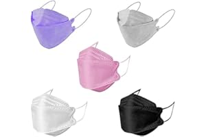 50 Piece Disposable Face_Masks for Adult 4 Layers Protection, Non-Woven Face Mask Disposable Bandanas 3D Type for Women Men (