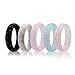 Beffy Silicone Wedding Ring Bands For Women Ladies, Set Of 5, Designed for Safety, Comfort, Athletic Lifestyle, Everyday Rubber Ring. Comfortable Fit & Skin Safe