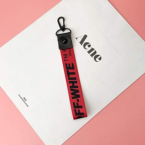 NATTEL New Off White Ribbon Band Keyring Key Rings For Women Bag Charms Short and Long Ribbon For Phone Case Wallet Keychain Key Chain