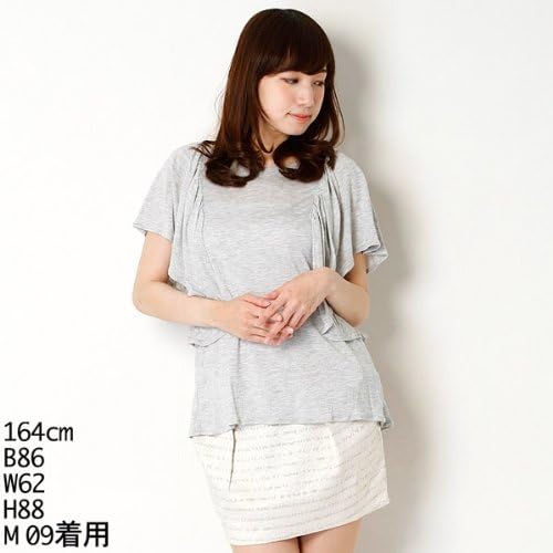 Amazon ラボラトリー ワーク Laboratory Work カットソー レーヨンバックレースフリルカットソー 12杢グレー M Tシャツ カットソー 通販