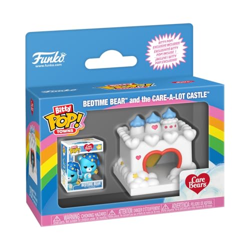 Funko Pop! Bitty Town: Care Bears - Care-a-Lot Castle Castle - Bedtime Bear - 0.9 Inch and 2 Inch (5.1 Cm) - Cartoon Collectable - Gift Idea - Toys for Kids & Adults