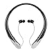 Bluetooth Headphones, MiluoTech Retractable Neckband Earbuds HD Stereo Wireless Headset Noise Cancelling Sweatproof Earphones with W / Mic for Sport Entertainment (Black)