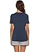 Hotouch Womens Casual Pajama Set Striped Short Sleeve Top & Short Pjs Sets Navy Blue M
