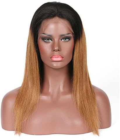 Fashion Natural Straight Central Parting Wigs With Baby Hair For Women Lady Girl(14Inches)