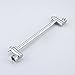 KES All BRASS 10-Inch Adjustable Shower Arm with High Flow Universal Showering Components, Polished Chrome