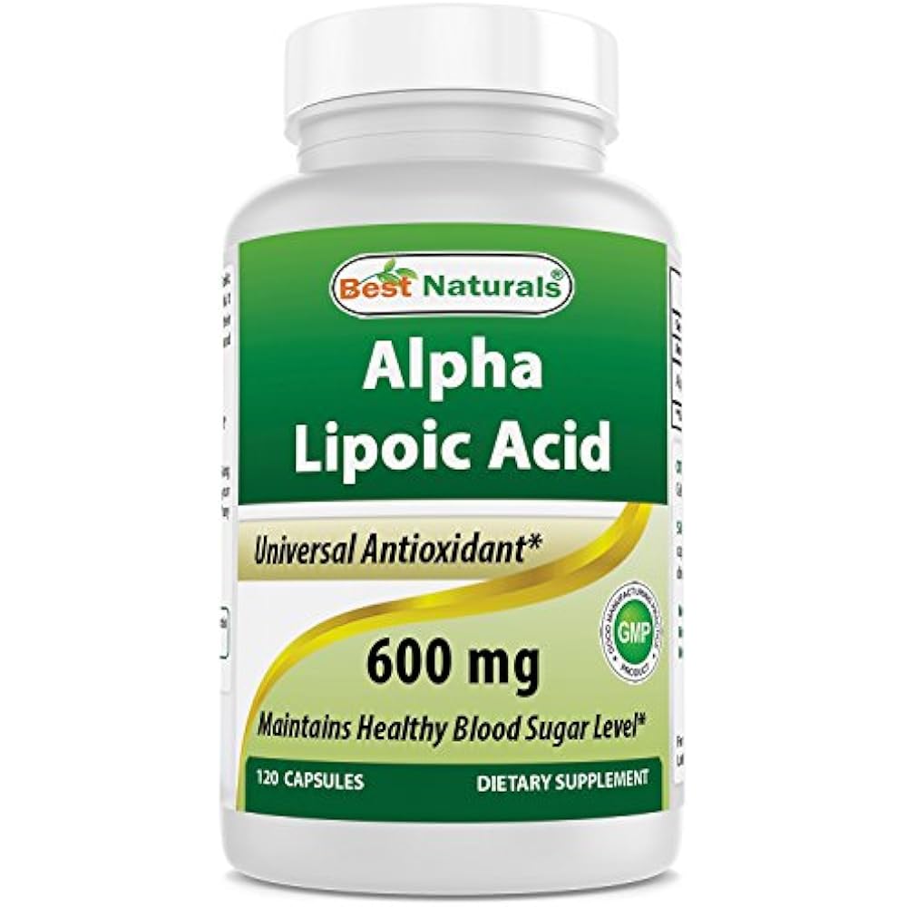 Best Naturals Alpha Lipoic Acid 600 mg Supplement Powerful Antioxidant