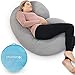 Pharmedoc Pregnancy Pillows, C-Shape Full Body Pillow – Jersey with Bag– Pregnancy Pillows for Sleeping – Body Pillows for Adults, Maternity Pillow and Pregnancy Must Haves