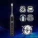 Electric Toothbrush with Rechargeable for Kids and Adults, 5 Modes 2 Min Build in Timer, Up to 45 Days Battery Life, Travel Electric Toothbrushes with Case and 2 Replacement Brush Heads