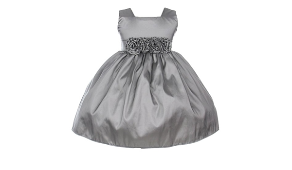 Vestido plateado para niña Clearance