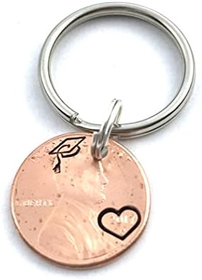 Graduation Cap Penny Keychain - Class of 2018
